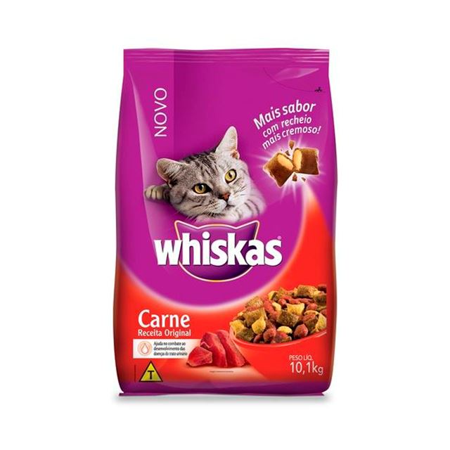 Ração Para Gatos Whiskas Carne 10,1kg