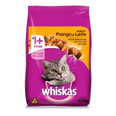 Ração Para Gatos Whiskas Frango E Leite 1kg