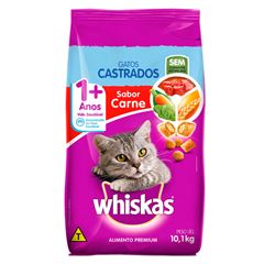 Ração Para Gatos Whiskas Castrados Carne 10,1kg