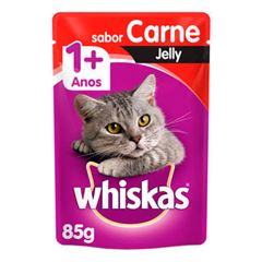 Ração Úmida Para Gatos Whiskas Jelly Carne Sachê 85g