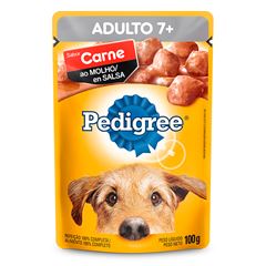 Ração Úmida Para Cães Pedigree + 7 Anos Carne Sachê 100gr