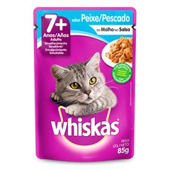 Ração Úmida Para Gatos Whiskas + 7 Anos Peixe Sachê 85g
