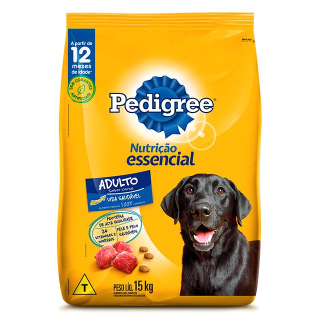 Ração Para Cães Pedigree Nutrição Essencial Adulto 15kg