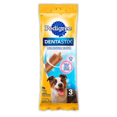 Petisco Para Cães Pedigree Dentastix Raças Médias Stick 77g | Com 3 Unidades