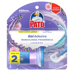 Desodorizador Sanitário Pato Gel Adesivo Aplicador + Refil Lavanda 2 Discos