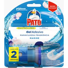 Desodorizador Sanitário Pato Gel Adesivo Aplicador + Refil Marine 2 Discos 