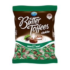 Bala Recheada Arcor Butter Toffees Chokko Menta 100g