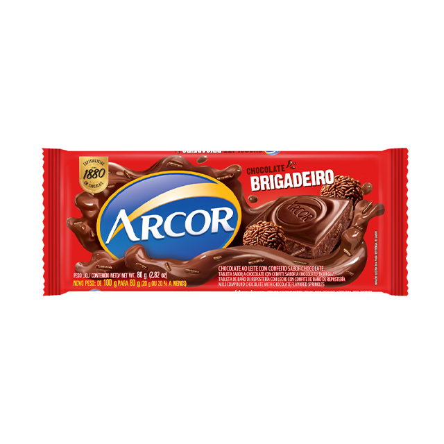 Chocolate Em Barra Arcor Zero Lactose Ao Leite 80g Certo Distribuição 8181