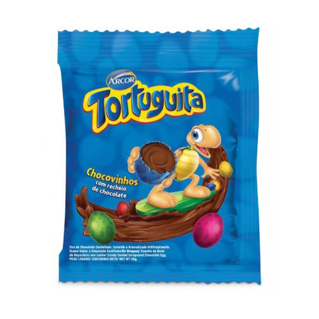 Confeitos Arcor Tortuguita Chocovinho 50g | Certo Distribuição