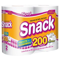 Papel Toalha Snack | Com 2 Unidades Cada Uma Com 100 Folhas