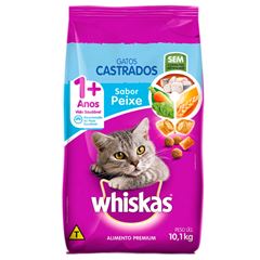 Ração Para Gatos Whiskas Castrados Peixe 10.1kg