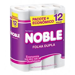Papel Higiênico Softys Noble  Folha Dupla 20m Leve 12 Pague 11 Unidades