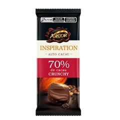 Chocolate Arcor Inspiration Amargo 70% Cacau Crunchy 80g
