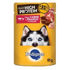 Ração Úmida Para Cães Pedigree | Adulto High Protein | Carne E Frango Sachê 85g