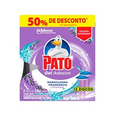 Desodorizador Sanitário Pato gel Adesivo Lavanda Refil | Com 2 Unidades