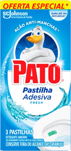 Desodorizador Sanitário Pato Pastilha Adesiva Fresh | Com 3 Unidades | Oferta Especial
