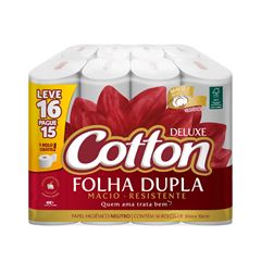 Papel Higiênico Cotton Softys Folha Dupla 30M | Lv16Pg15