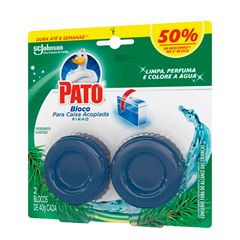 Desodorizador Sanitário Pato Bloco Para Caixa Acoplada Pinho 40g | 2 Unidades