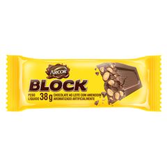 Chocolate Em Barra Block Com Amendoim 38g