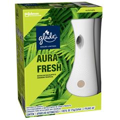 DESODORIZADOR GLADE AUTOMATIC SPRAY APARELHO + REFIL AURA FRESH 269ML